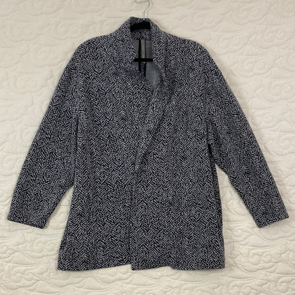 Penningtons 80s Open Front Jacket Black & Gray - Picture 1 of 10